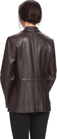 BGSD Women Crystal Lambskin Leather Blazer Jacket (Also available in Plus Size & Petite) in Kuwait