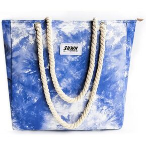 SHWN White pineapple design waterproof tote bag for gym, beach travel, daily bag, daily bag, zipper, inner bag upgrade in Saudi Arabia