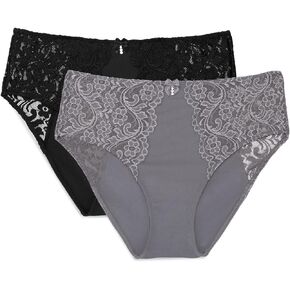 Smart & Sexy Women's Signature Lace High Waisted Panty, 2-Pack