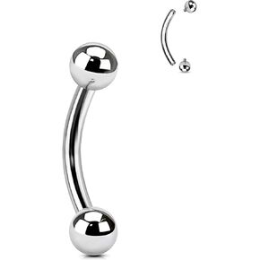 Agrewd Minimalist G23 حلقات الحاجب المصنوعة من التيتانيوم الصلب 16G أقراط الرخ للنساء مجوهرات ثقب الشفاه الملولبة داخليًا 6/8 مم من الفولاذ الجراحي المنحني