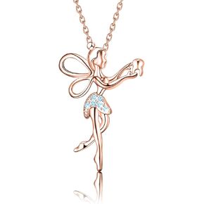 PLITI Tooth Fairy Necklace For Girls With Fairy Wings Birthstone Necklace Little Girls Birthday Gift Dentist Dental Hygienist Assistant Jewelry Medical Tooth Charm in Kuwait