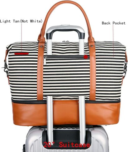 BAOSHA HB-28 السيدات قماش السفر عطلة نهاية الأسبوع حقيبة ليلة حمل المحمولة على القماش الخشن حمل حقيبة in Kuwait