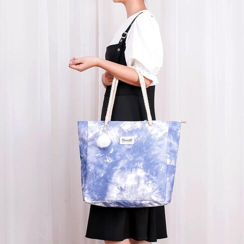 SHWN White pineapple design waterproof tote bag for gym, beach travel, daily bag, daily bag, zipper, inner bag upgrade in Saudi Arabia