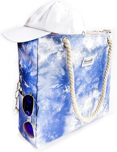 SHWN White pineapple design waterproof tote bag for gym, beach travel, daily bag, daily bag, zipper, inner bag upgrade in Saudi Arabia