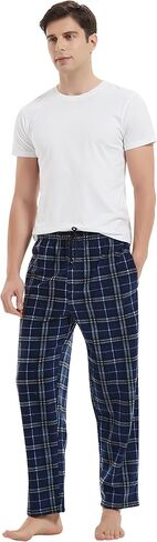FELEMO Men's Super Soft Pajama Pant Comfy Lounge Plaid Sleep Pants, M-XXL in Kuwait