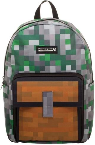 Minecraft Squares Allover Print Backpack Bookbag One Size in Saudi Arabia