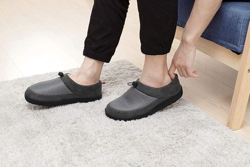 شباشب VONMAY للرجال أحذية منزلية مسامية مريحة من إسفنج الذاكرة مع رباط قابل للتعديل وياقة مطاطية للاستخدام الداخلي والخارجي in Kuwait