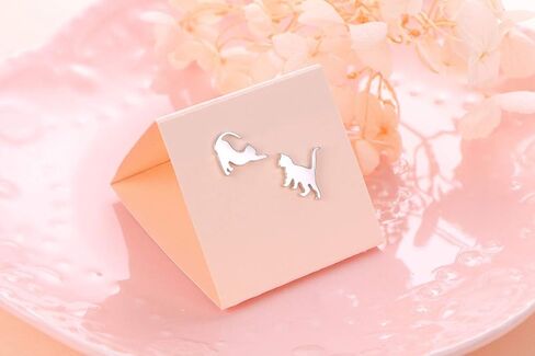 925 Sterling Silver Cute Animal Bird Dinosaur Cat Rabbit Stud Earrings for Women Teen Girls Birthday Gift in Kuwait