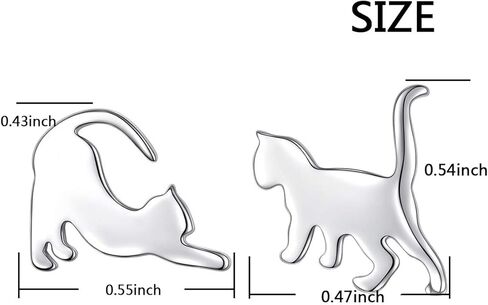 925 Sterling Silver Cute Animal Bird Dinosaur Cat Rabbit Stud Earrings for Women Teen Girls Birthday Gift in Kuwait