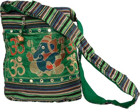 TribeAzure Elephant Hobo Shoulder Bag Cotton Sling Crossbody Handbag Boho Hippie Books Market Spacious Colorful Roomy Casual in Saudi Arabia