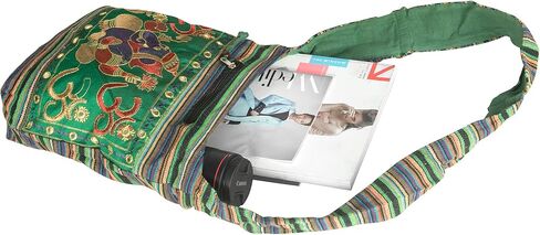 TribeAzure Elephant Hobo Shoulder Bag Cotton Sling Crossbody Handbag Boho Hippie Books Market Spacious Colorful Roomy Casual in Saudi Arabia