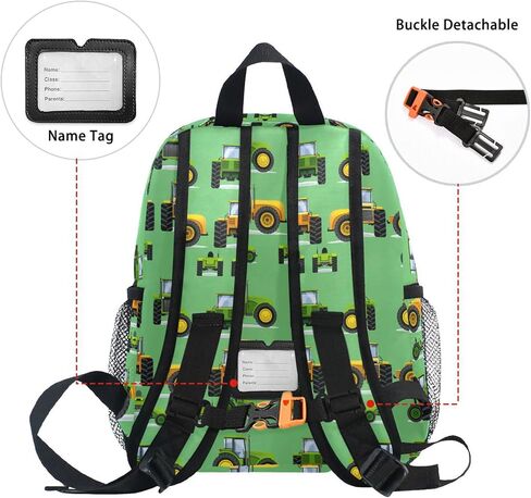 Backpack for Toddler Boys Tractor Lightweight Mini Shoulder Backpack Adjustable Casual Daypack Rucksack for Kindergarten Preschool Nursery Outdoor Age 3-8 S in Saudi Arabia