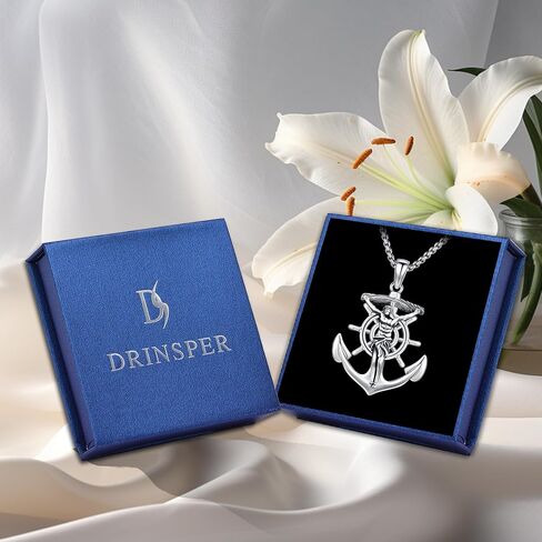 DRINSPER 925 Sterling Sliver Patron Saint Necklace | St Christopher/Virgin Mary Medal/Jesus/St Michael/Praying hands/St Peregrine/St Benedict Necklace for Men Women with 2mm 22"+2" Box Chain in Saudi Arabia
