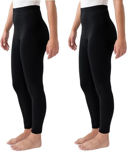 MUK LUKS womens Muk LuksÃ‚® Women's 2 Pack of Leggings Hosiery, Black/Black, 2X 3X US in Saudi Arabia