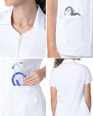 Landau ProFlex Tailored Fit Stretch 5-Pkt Zip-Front Student Tunic for Women 4173 in Saudi Arabia