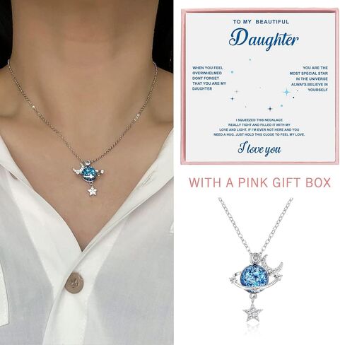 RINHOO FRIENDSHIP To My Beautiful Daughter/Granddaughter Necklace You are The Most Special Star in The Universe Necklace Gift for Daughter/Granddaughter form Mom/Dad/Grandmother/Grandfather in Saudi Arabia