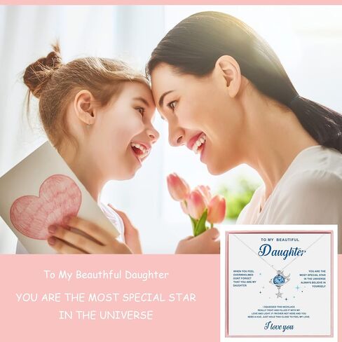 RINHOO FRIENDSHIP To My Beautiful Daughter/Granddaughter Necklace You are The Most Special Star in The Universe Necklace Gift for Daughter/Granddaughter form Mom/Dad/Grandmother/Grandfather in Saudi Arabia