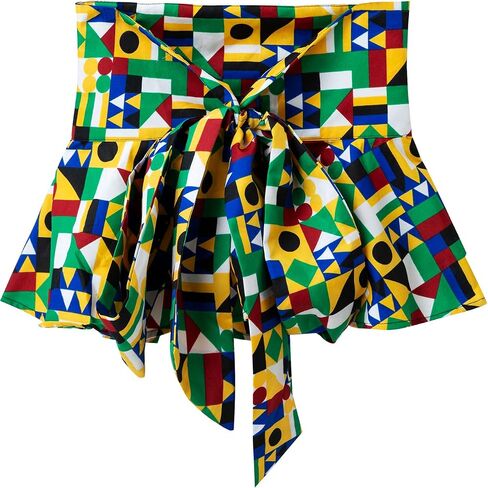 SHENBOLEN Women African Print Dashiki Tradition Waist Belts One Size in Saudi Arabia