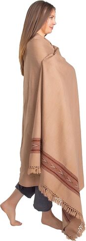 Om Shanti Crafts Meditation Shawl or Blanket, Exotic Shawl/Wrap, Oversize Scarf or Stole. Unisex in Kuwait