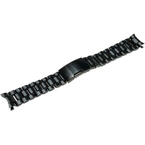 RECHERE Stainless Steel Bracelet Watch Band Strap Curved End Solid Links 4 Color