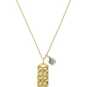 Coach Quilted C Tag Pendant Necklace in Saudi Arabia