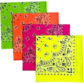Neon Bandana Pack Set, 22", Pack of in Saudi Arabia