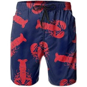 Yoigng Boardshorts Red Lobster Men's Quick Dry Swim Trunks Beach Shorts