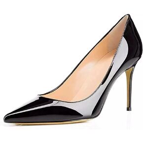 Axellion Womens Wedding Shoes for Bride Black Kitten High Heels Pumps for Women Closed Toe Heels Dress Shoes for Dress Party in Kuwait