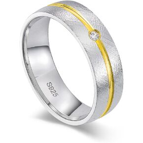 Yodari Hammered Wedding Bands With Imitation Diamond 925 Sterling Silver Promise Ring Couple Rings Set for Women Men Valentine's Day Gift(With Gift Box) in Saudi Arabia