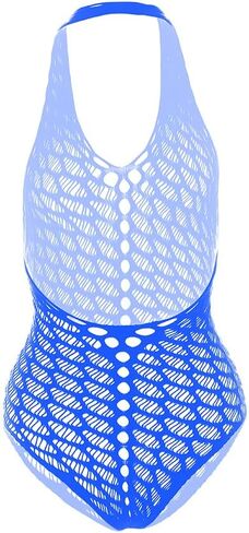 Vorifun Women Fishnet Lingerie V-Neck Sleepwear One Size One Piece Babydoll Mini Dress in Saudi Arabia