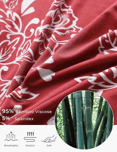GYS Bamboo Pajamas Set for Women Soft Short Sleeve Tops with Capri Pants Sleepwear Printed Pjs Lounge Set in Saudi Arabia