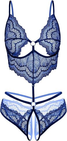 LINGERLOVE Women Lingerie Lace Bodysuit One Piece Babydoll Teddy Lingerie for Women S-4XL in Saudi Arabia