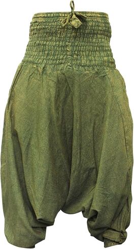Shopoholic Fashion Unisex Stonewashed Plain Hippy Harem Trouser in Kuwait