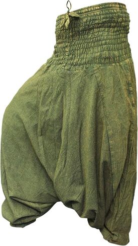 Shopoholic Fashion Unisex Stonewashed Plain Hippy Harem Trouser in Kuwait