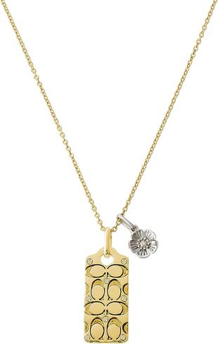 Coach Quilted C Tag Pendant Necklace in Saudi Arabia