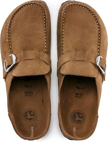 Birkenstock Unisex Buckley Clog, Tea Suede, Size 38 EU (7-7.5 M US Women) in Kuwait
