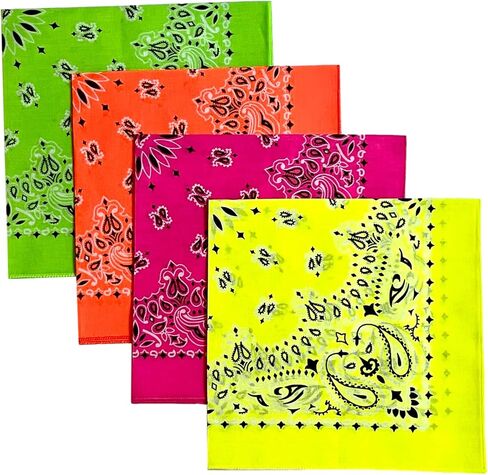Neon Bandana Pack Set, 22", Pack of in Saudi Arabia