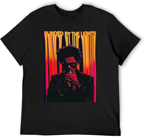 تي شيرت The Rapper Weeknd للجنسين ذو تصميم كلاسيكي بأكمام قصيرة ورقبة دائرية، تي شيرت برقبة دائرية مصنوع من القطن بنسبة 100% in Kuwait