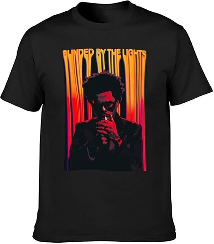تي شيرت The Rapper Weeknd للجنسين ذو تصميم كلاسيكي بأكمام قصيرة ورقبة دائرية، تي شيرت برقبة دائرية مصنوع من القطن بنسبة 100% in Kuwait