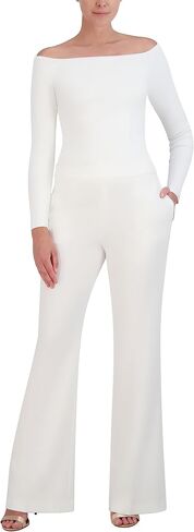 BCBGMAXAZRIA Women's Flare Leg Pant with Zipper in Saudi Arabia
