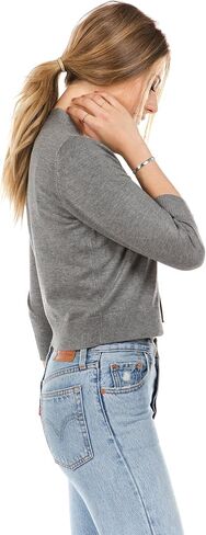 Cielo Women's Soft Solid Open Front 3/4 Sleeve Sweater Cardigan in Saudi Arabia