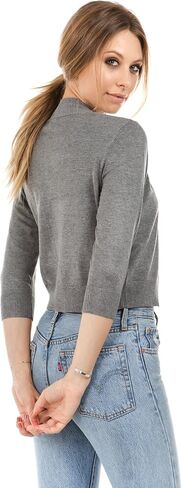 Cielo Women's Soft Solid Open Front 3/4 Sleeve Sweater Cardigan in Saudi Arabia