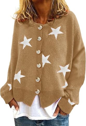 ebossy Women's Vintage Floral Crop Cardigan Sweather Artistic Aesthetic Cable Knitted Oversized Sweater Outwear in Saudi Arabia