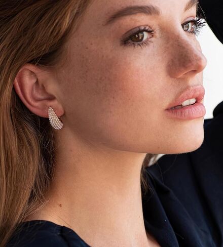 Aprilery Pearl Hoop Earrings for Women, Trendy 14K Gold Plated Round Pearl Cuff Hoop Earrings Hypoallergenic Statement Earrings Jewelry for Teen Girls Gifts for Her in Saudi Arabia