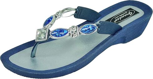 Grandco Women’s Beaded Sandals Royal V Thong Jeweled Slip-on Flip Flops in Kuwait