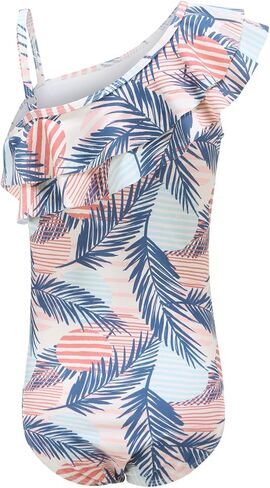 Mardonskey Girls One Piece Swimsuits Hawaiian Ruffle Swimwear Kids Summer Bathing Suit 3-14 Years in Saudi Arabia