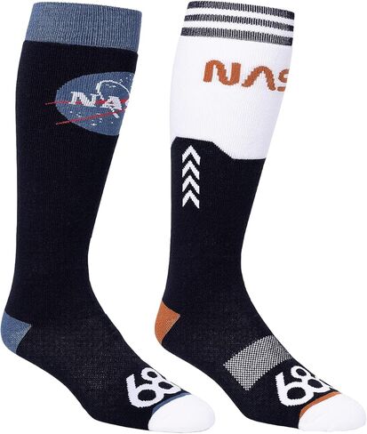 جوارب NASA 686 للرجال - عبوة من قطعتين - جوارب شتوية للثلج والتزلج - كعب ومقدمة معززة، دعم مرن للقوس، وتبطين in Kuwait