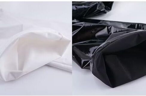 Latex Leather Long Gloves Women Sexy Wet Look 24 Inch Dress Costume Cosplay Gloves(Black, M)(60cm) in Saudi Arabia