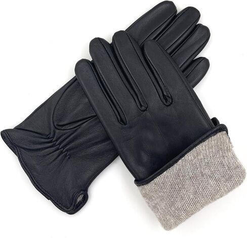 Zjjseloru Womens Clod Weather Gloves Lambskin leather Cashmere or Wool Lined in Saudi Arabia
