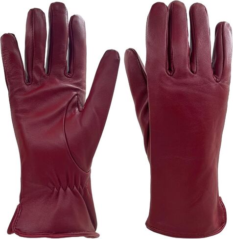 Zjjseloru Womens Clod Weather Gloves Lambskin leather Cashmere or Wool Lined in Saudi Arabia